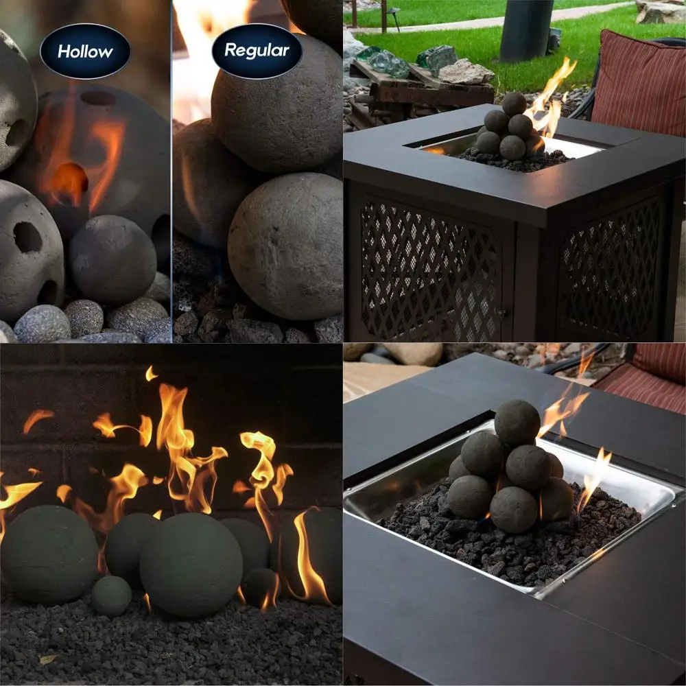 Набор из 5 керамических огненных шаров для костровой чаши или камина - Modern 6 Midnight Black
Набор из 5 керамических огненных шаров для костровой чаши или камина - Modern 6 Midnight Black