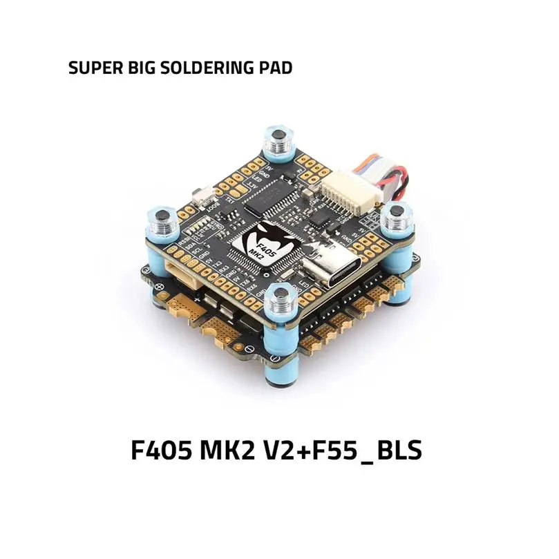 DIATONE F405 MK2 V2 FC & ESC Stack F405MK2 Контроллер полета F55 BLS ESC 3-6S DSHOT300/600 для FPV Drone Quadcopter
DIATONE F405 MK2 V2 FC & ESC Stack F405MK2 Контроллер полета F55 BLS ESC 3-6S DSHOT300/600 для FPV Drone Quadcopter
