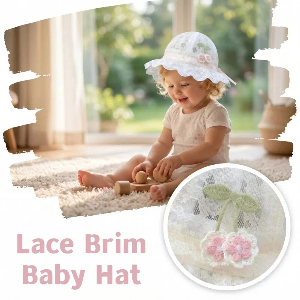 Lightweight Baby Bucket Hat Wide Brim Thin Baby Princess Cap Sun Protection Hollow Cute Cherry Fisherman Hat Newborn Baby
Lightweight Baby Bucket Hat Wide Brim Thin Baby Princess Cap Sun Protection Hollow Cute Cherry Fisherman Hat Newborn Baby