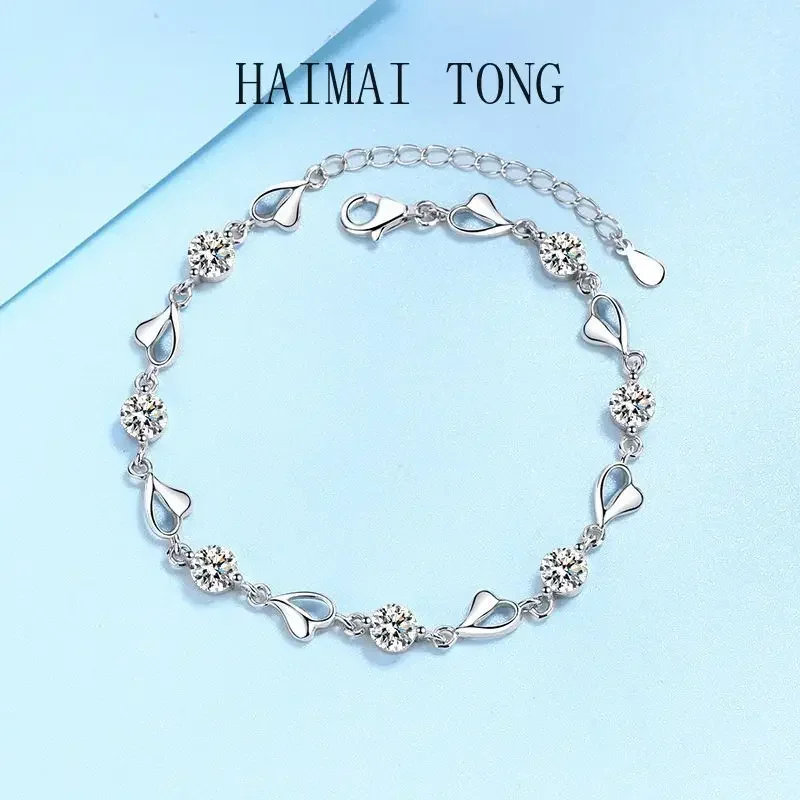 Classic Brilliant PT950 Platinum Peculiar Heart Shape Women's Daily Bracelet GRA Certified D Color Moissanite Diamond for Female
Classic Brilliant PT950 Platinum Peculiar Heart Shape Women's Daily Bracelet GRA Certified D Color Moissanite Diamond for Female
