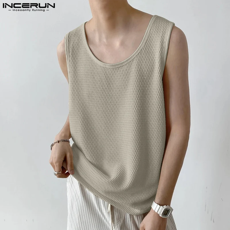 INCERUN Men Tank Tops Solid Color O-neck Sleeveless Summer Sexy Male Vests Streetwear Oversize Fashion 2025 Fashion Men Clothing
INCERUN Men Tank Tops Solid Color O-neck Sleeveless Summer Sexy Male Vests Streetwear Oversize Fashion 2025 Fashion Men Clothing