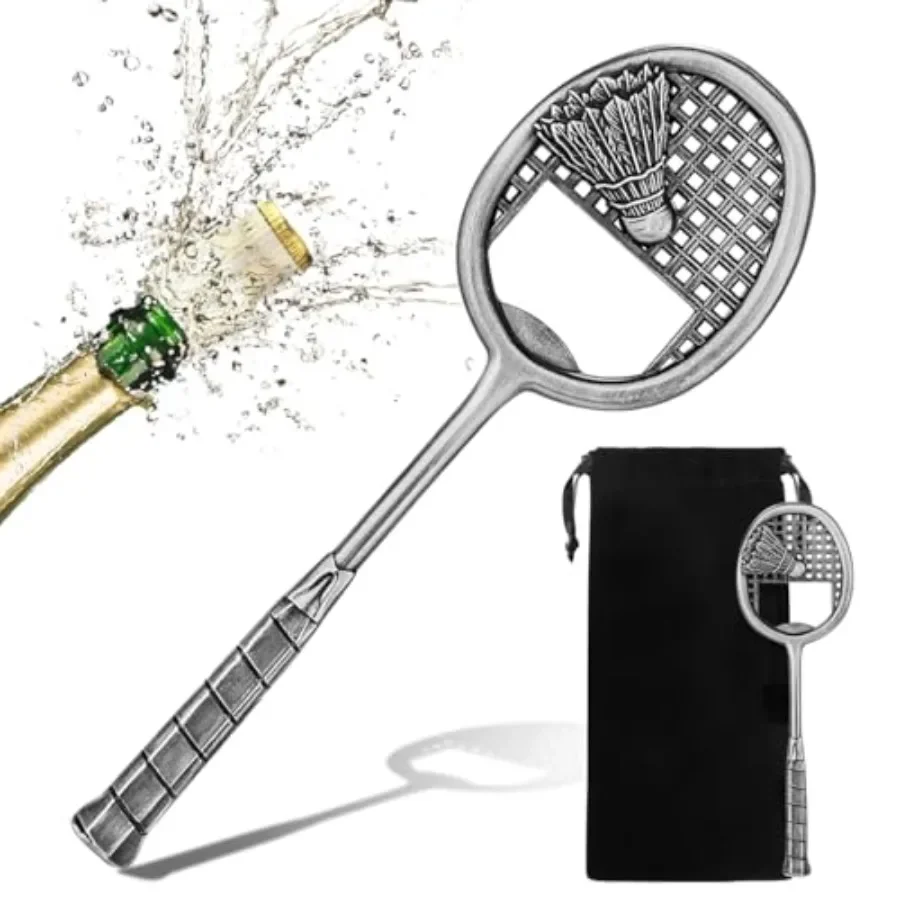 Badminton Racket Bottle Opener, Funny Beer Opener with Gift Bag, Christmas Gifts Fathers Birthday Gifts for Men Women Dad Husba
Badminton Racket Bottle Opener, Funny Beer Opener with Gift Bag, Christmas Gifts Fathers Birthday Gifts for Men Women Dad Husba