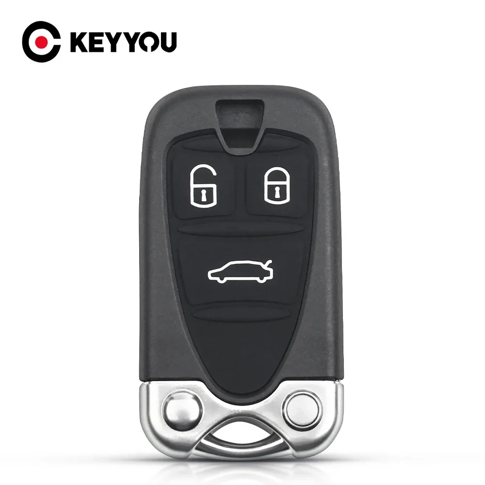 KEYYOU With Blade 3 Buttons Remote Key Case Replacement For Alfa Romeo 159 Brera 156 Spider Smart Car Key Shell Auto Accessories