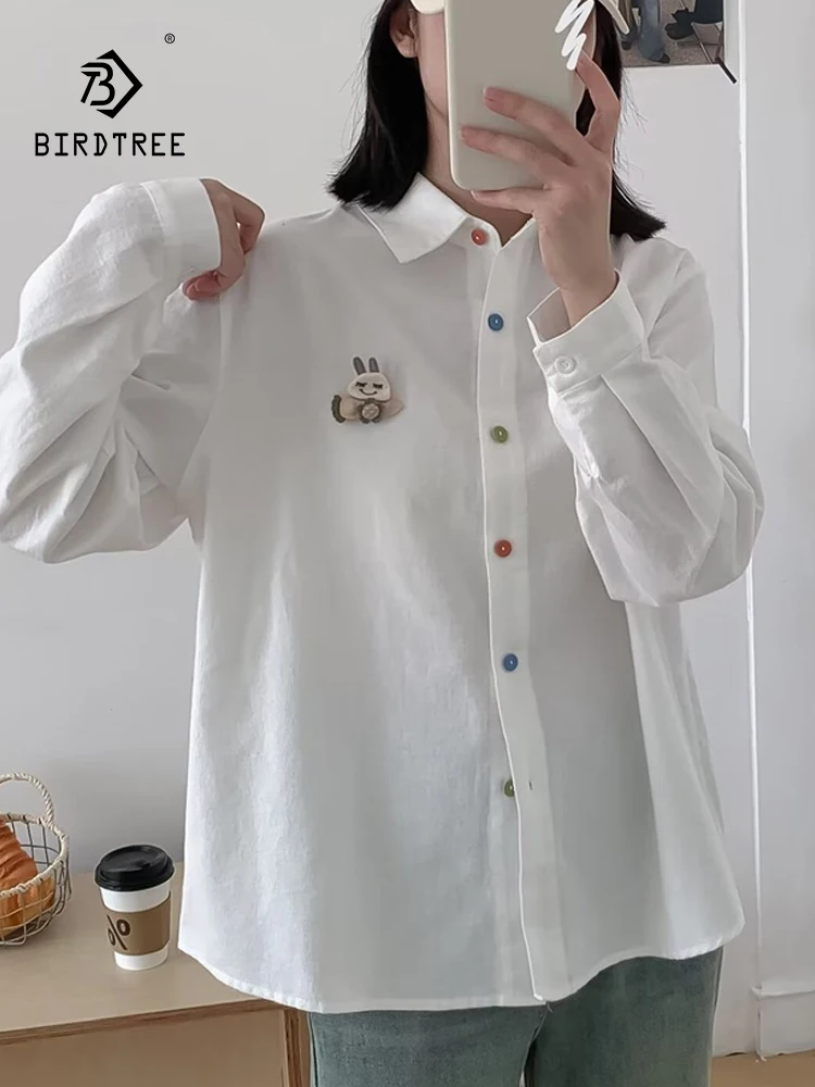 New Autumn Brushed Cotton Long Sleeve Shirt, Women Lapel 3D Rabbit Tops, Mori Girl Loose Preppy Style Blouse, Winter T4D112CC
New Autumn Brushed Cotton Long Sleeve Shirt, Women Lapel 3D Rabbit Tops, Mori Girl Loose Preppy Style Blouse, Winter T4D112CC
