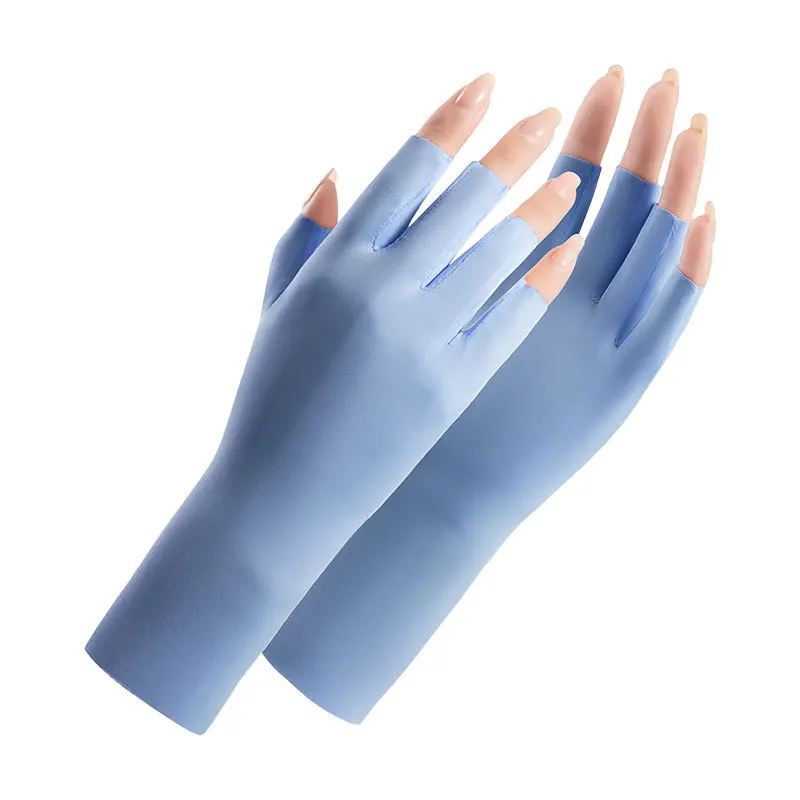 Women Summer Ice Silk Sunscreen Thin Breathable Half Finger Gloves Solid Simple Soft Quick Outdoor Drying Cycling
Women Summer Ice Silk Sunscreen Thin Breathable Half Finger Gloves Solid Simple Soft Quick Outdoor Drying Cycling