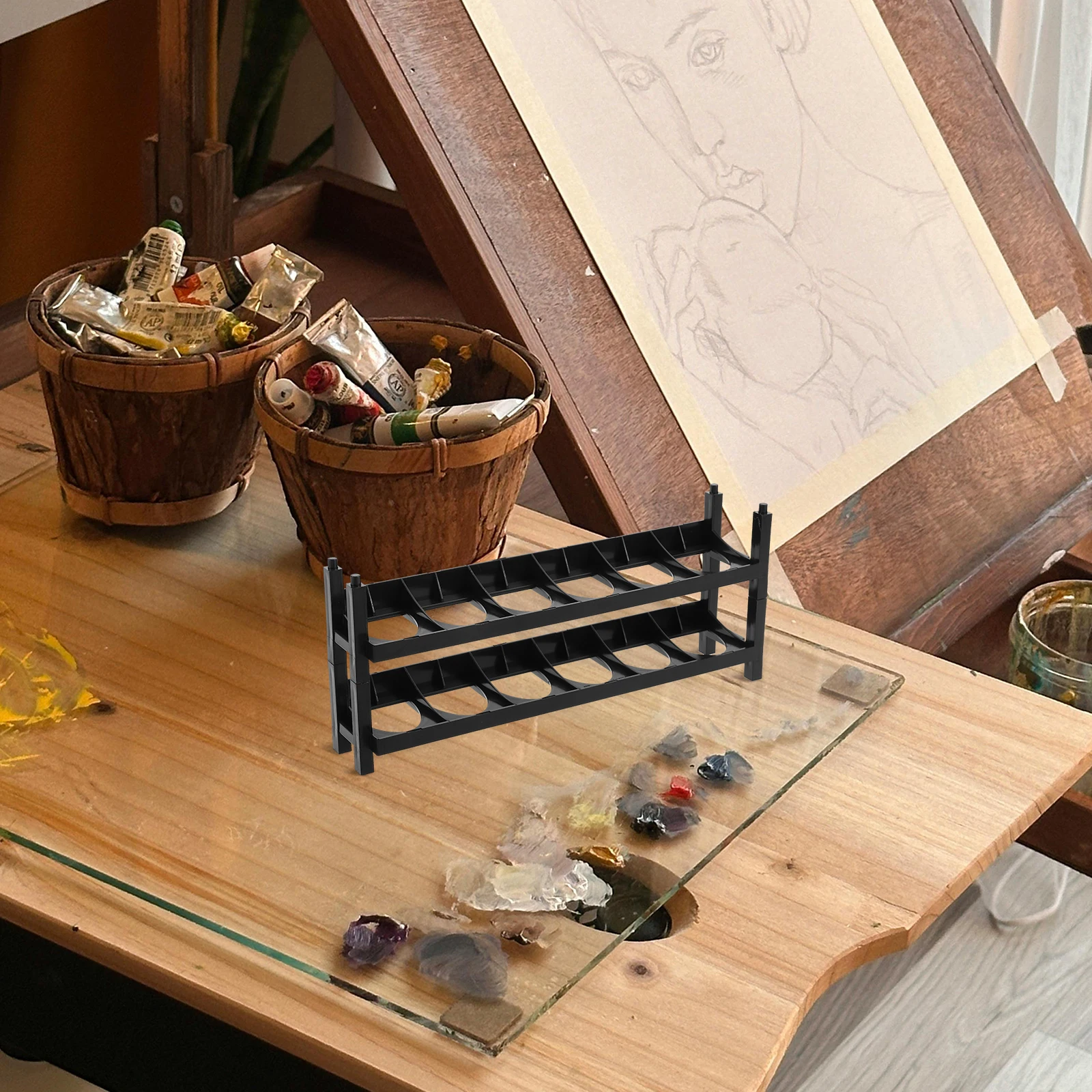 2pcs Storage Rack Craft Hobby Organizer Hobby Organizer Bottle Portable Watercolor Pigment Shelf Supplies
2pcs Storage Rack Craft Hobby Organizer Hobby Organizer Bottle Portable Watercolor Pigment Shelf Supplies