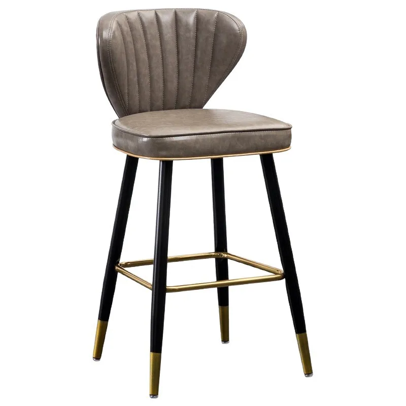 Bar chair Modern simple light luxury front desk high stool Home back chair
Bar chair Modern simple light luxury front desk high stool Home back chair