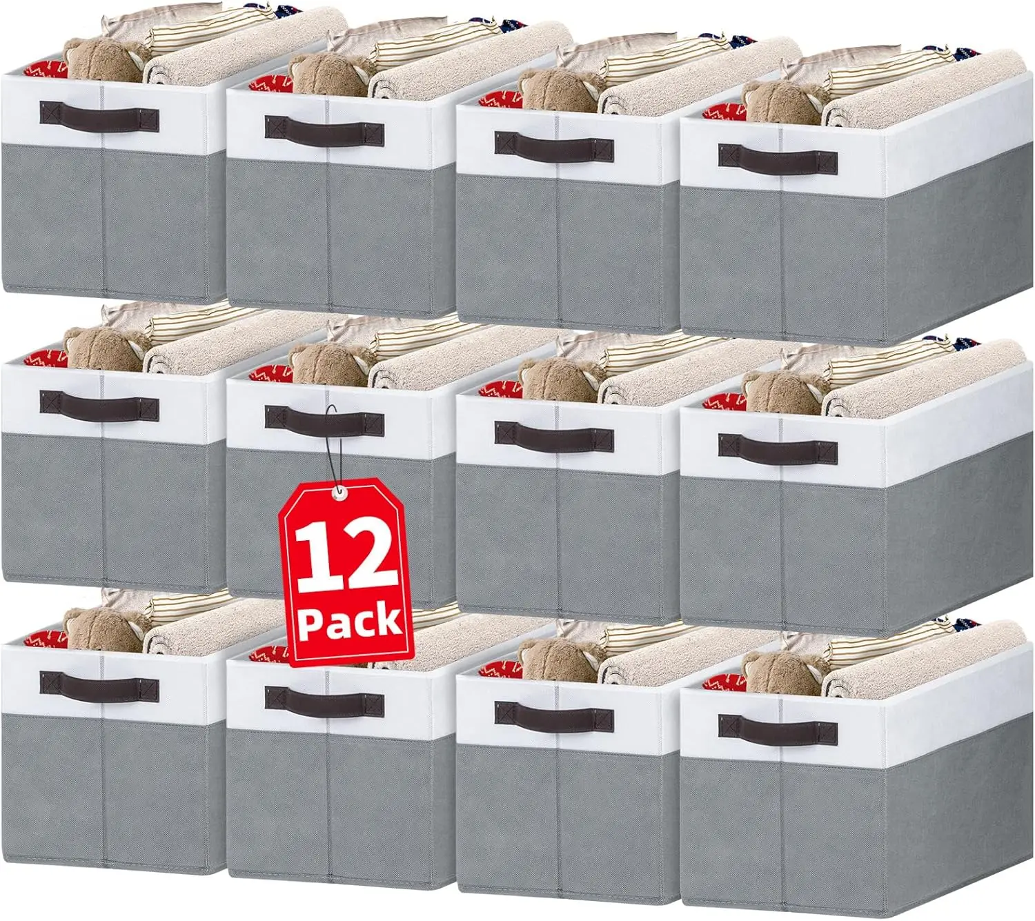 Набор из 12 больших тканевых корзин для хранения с ручками для организации дома, складные органайзеры для полок
Набор из 12 больших тканевых корзин для хранения с ручками для организации дома, складные органайзеры для полок