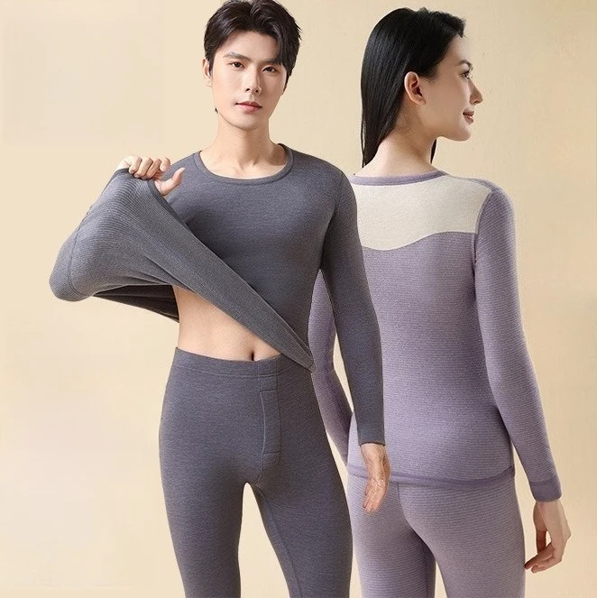 Fanceey новый термомужской комплект нижнего белья, зимнее женское теплое нижнее белье на флисовой подкладке с подогревом, зимние теплые костюмы, верхняя часть для женщин