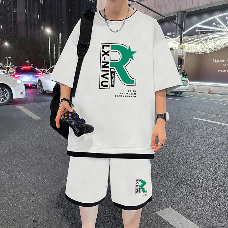 New Arrival Short Sleeve T-Shirt & Shorts Men's Sets 2026 Summer Youth 2-Pieces Top Tees & Five-Cents Pant Tracksuits Sportswear
New Arrival Short Sleeve T-Shirt & Shorts Men's Sets 2026 Summer Youth 2-Pieces Top Tees & Five-Cents Pant Tracksuits Sportswear