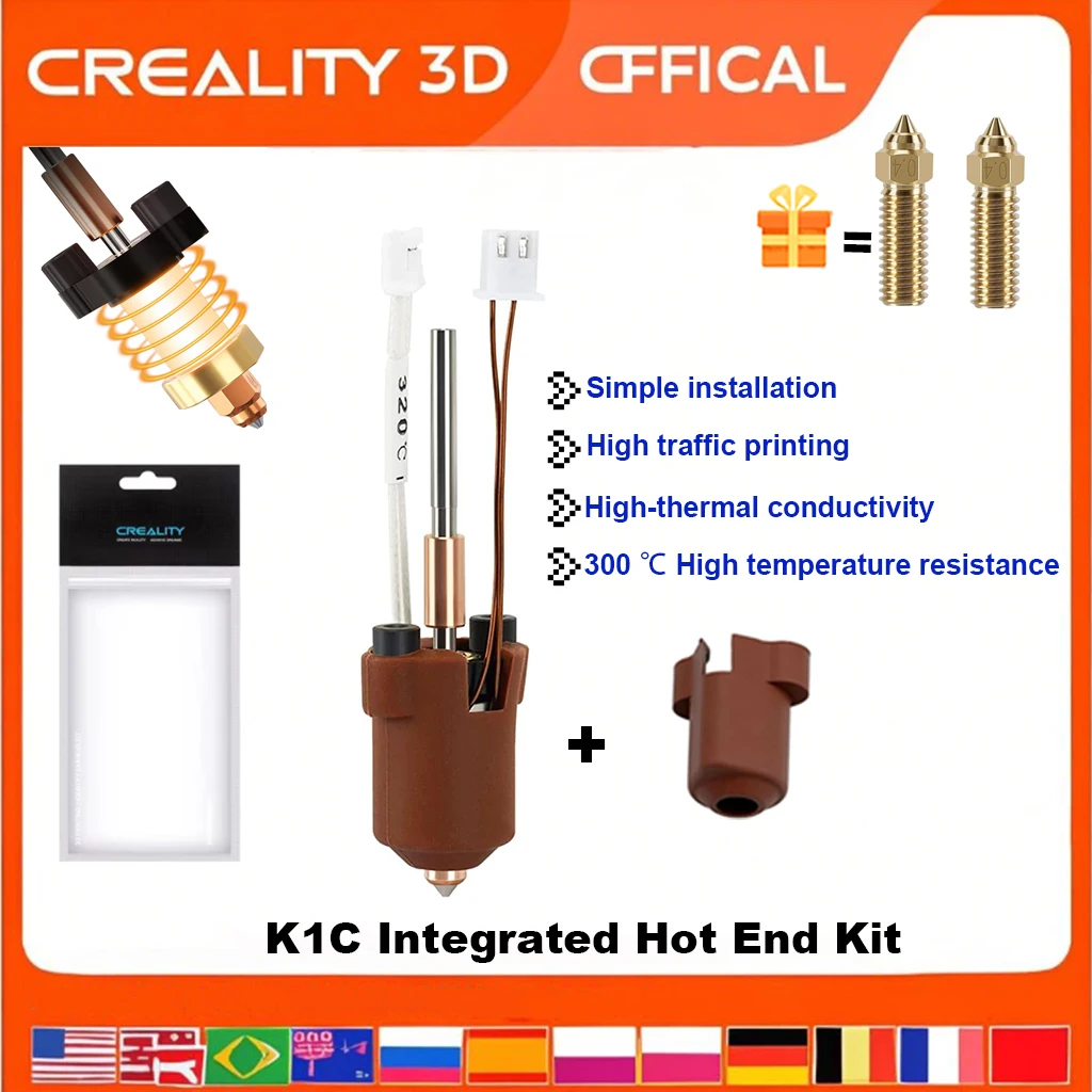 For Creality K1C k1 Max Hotend Ceramic Heating Block Kit 3D Printer Parts Quick-Swap Nozzle Kit Heat Break Resistance Hotend
For Creality K1C k1 Max Hotend Ceramic Heating Block Kit 3D Printer Parts Quick-Swap Nozzle Kit Heat Break Resistance Hotend