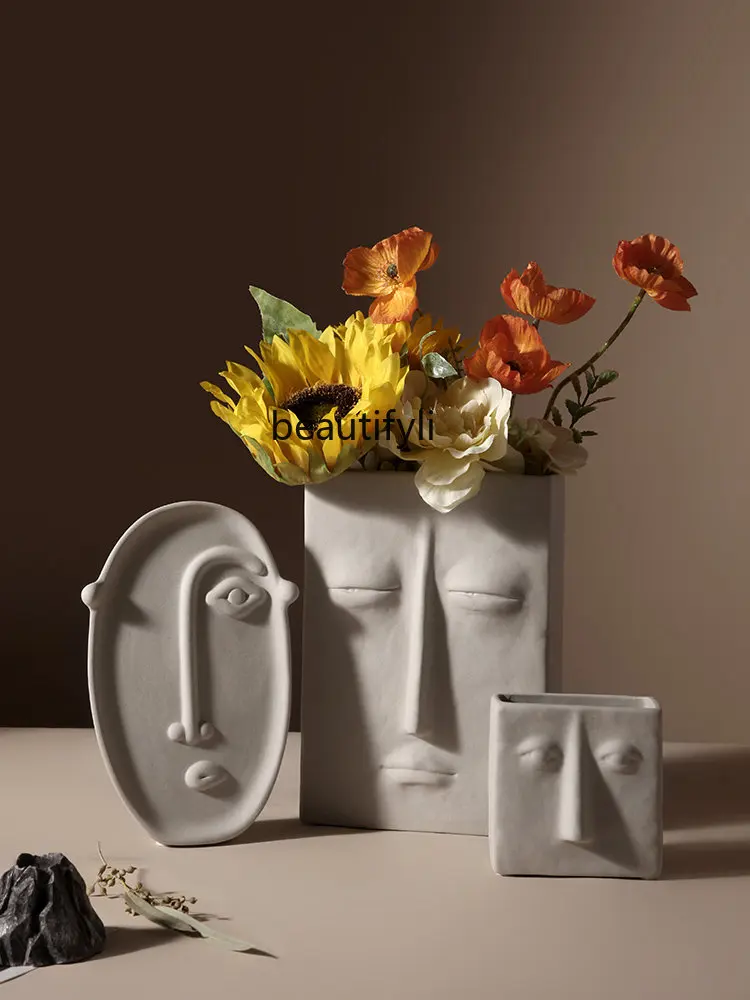 yj Nordic Modern Creative Ceramic Vase Simple Living Room Flower Arrangement Home Decoration Ornaments
yj Nordic Modern Creative Ceramic Vase Simple Living Room Flower Arrangement Home Decoration Ornaments