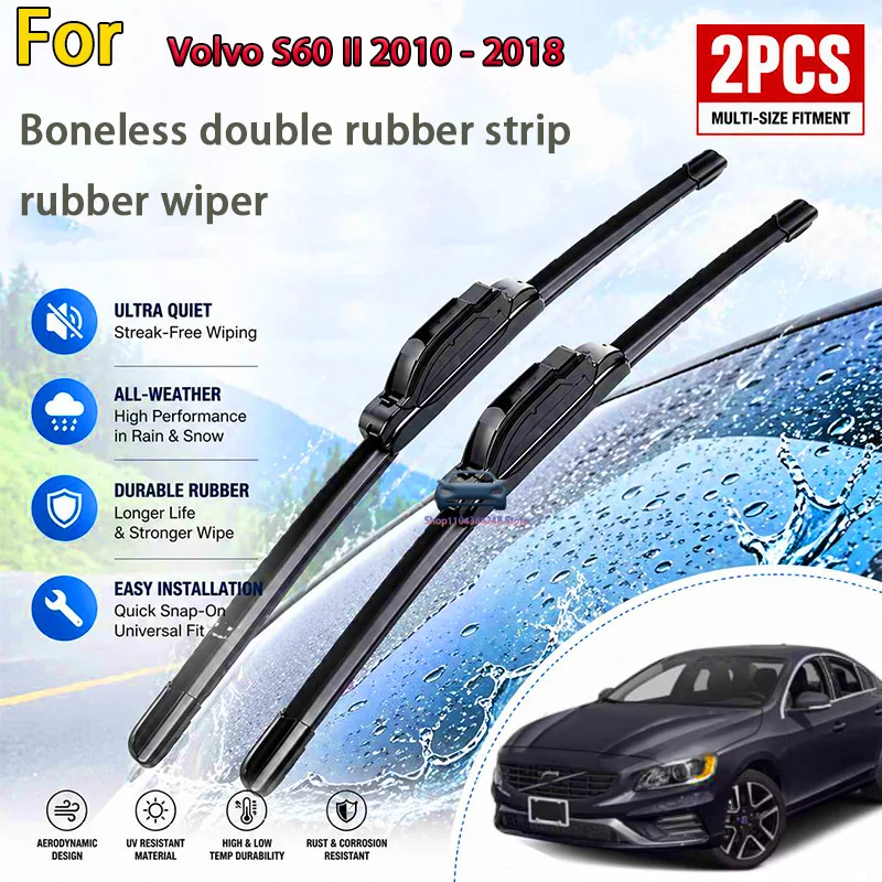 Front Wiper Blades For Volvo S60 II 2010 - 2018 Windshield Windscreen Clean Window Car Rain Brushes 26''+20'' Modification Parts
Front Wiper Blades For Volvo S60 II 2010 - 2018 Windshield Windscreen Clean Window Car Rain Brushes 26''+20'' Modification Parts