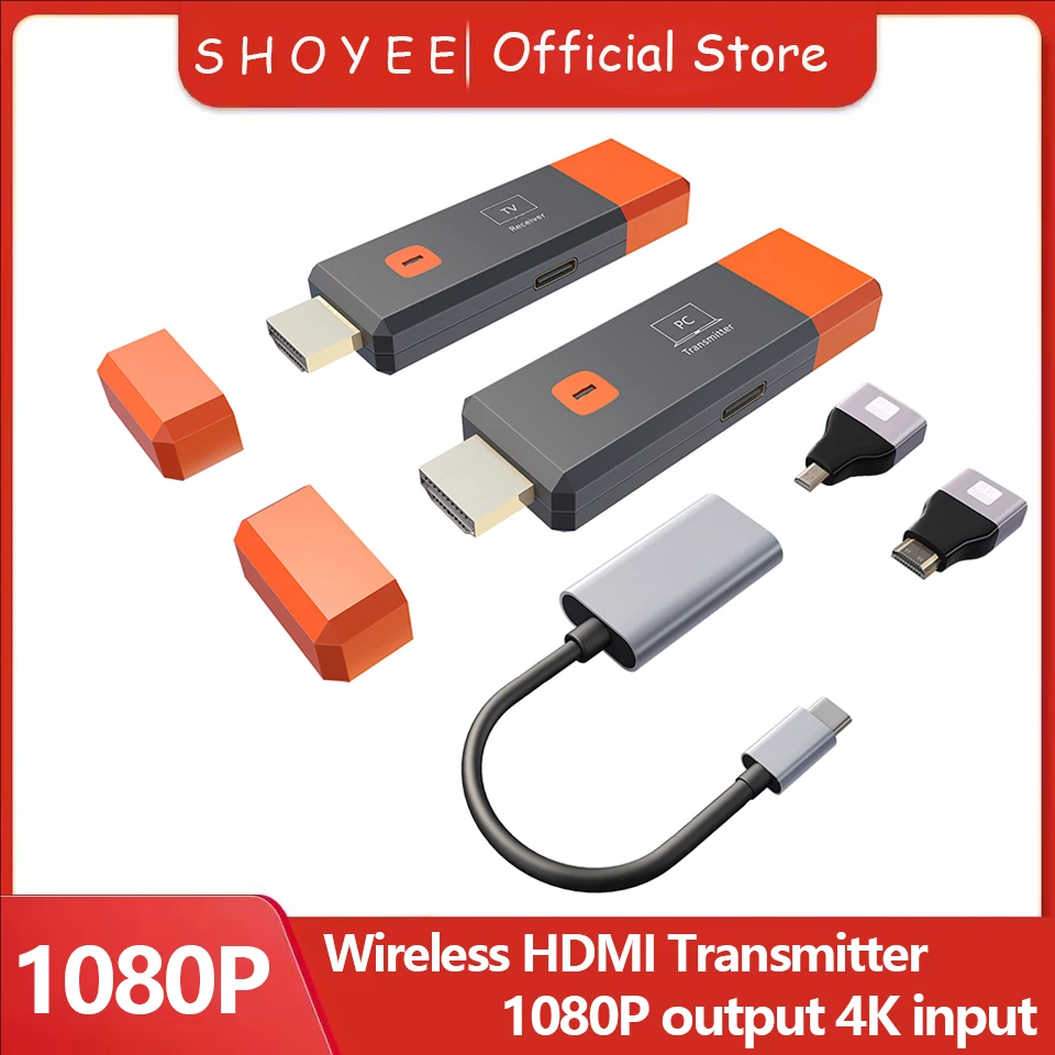 Wireless HDMI Transmitter & Receiver, 4K Decode Input 1080P@60Hz Output, Ultra-Low Latency Plug & Play for Gaming, Home Theater
Wireless HDMI Transmitter & Receiver, 4K Decode Input 1080P@60Hz Output, Ultra-Low Latency Plug & Play for Gaming, Home Theater