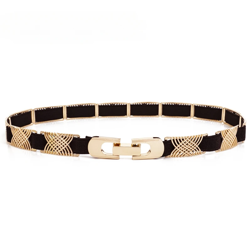 New Luxury Metal Elastic Fabric Belts for A Dress High Fashion Geometrical Lines Female Belt Punk Ceinture Elegant Women's Belt
New Luxury Metal Elastic Fabric Belts for A Dress High Fashion Geometrical Lines Female Belt Punk Ceinture Elegant Women's Belt