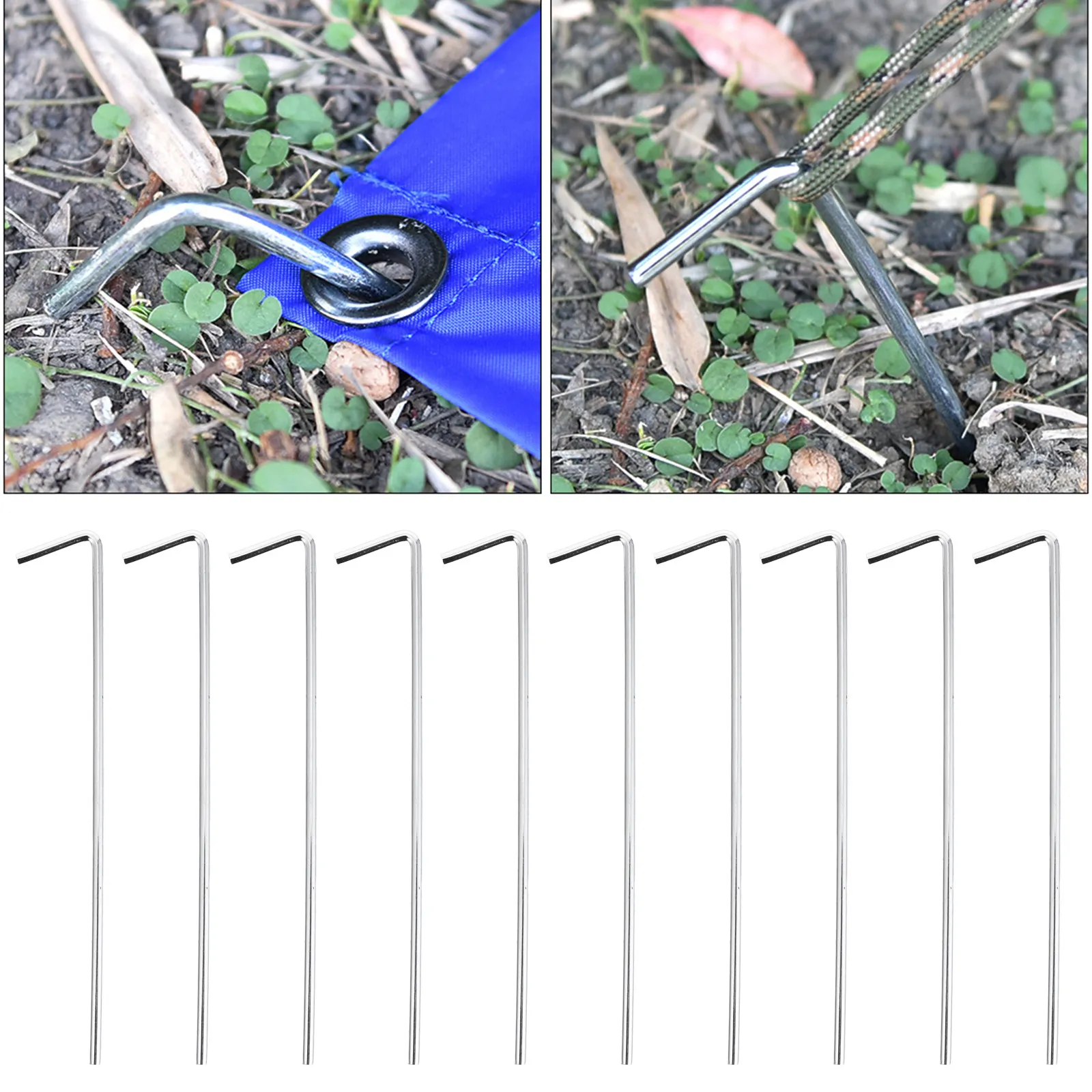 20Pcs Tent Stakes Heavy Duty Iron Ground Nails for Camping Outdoor Tent Pegs Replacement Steel Canopy Stake Tarp Peg
20Pcs Tent Stakes Heavy Duty Iron Ground Nails for Camping Outdoor Tent Pegs Replacement Steel Canopy Stake Tarp Peg