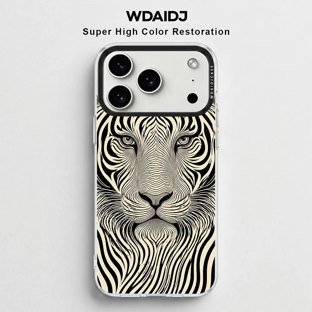 High-end black line tiger print sticker mobile phone case suitable for iPhone
High-end black line tiger print sticker mobile phone case suitable for iPhone