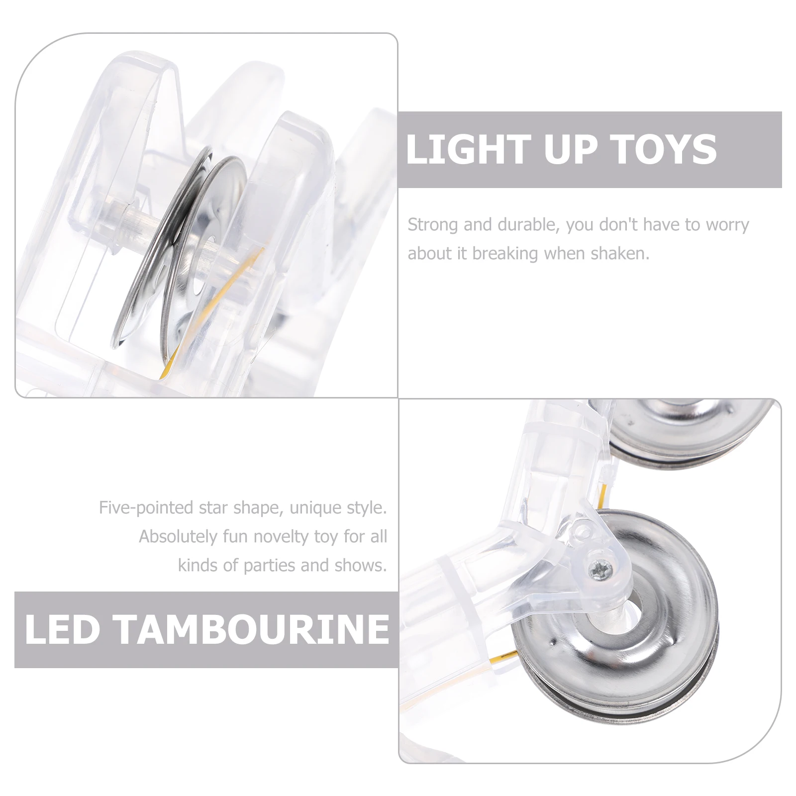 Flashing Tambourine Light Up Party Favors Five-Pointed Star Design Glowing Handheld Percussion For Kids Adults Carnival
Flashing Tambourine Light Up Party Favors Five-Pointed Star Design Glowing Handheld Percussion For Kids Adults Carnival