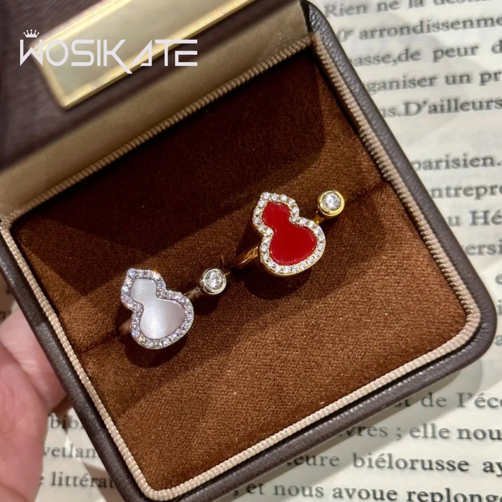WOSIKATE винтажное кольцо с тыквой из красного агата для женщин, легкое роскошное позолоченное белое кольцо в форме ракушки, изысканное кольцо на указательный палец
WOSIKATE винтажное кольцо с тыквой из красного агата для женщин, легкое роскошное позолоченное белое кольцо в форме ракушки, изысканное кольцо на указательный палец