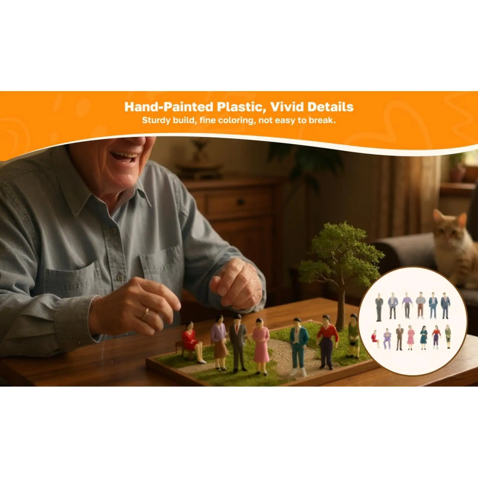 13pcs People Figurines 1:50 Scale Model Trains Architectural People Figures Tiny People Sitting Standing for Miniature Scenes
13pcs People Figurines 1:50 Scale Model Trains Architectural People Figures Tiny People Sitting Standing for Miniature Scenes