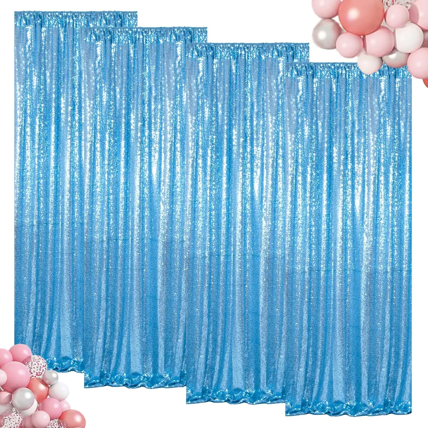 Sequin-Backdrop Baby Blue 4 Panels 2FTx8FT Backdrop for Photograph Light Blue Sequin Backdrop for Birthday Sparkle Wedding Backd
Sequin-Backdrop Baby Blue 4 Panels 2FTx8FT Backdrop for Photograph Light Blue Sequin Backdrop for Birthday Sparkle Wedding Backd
