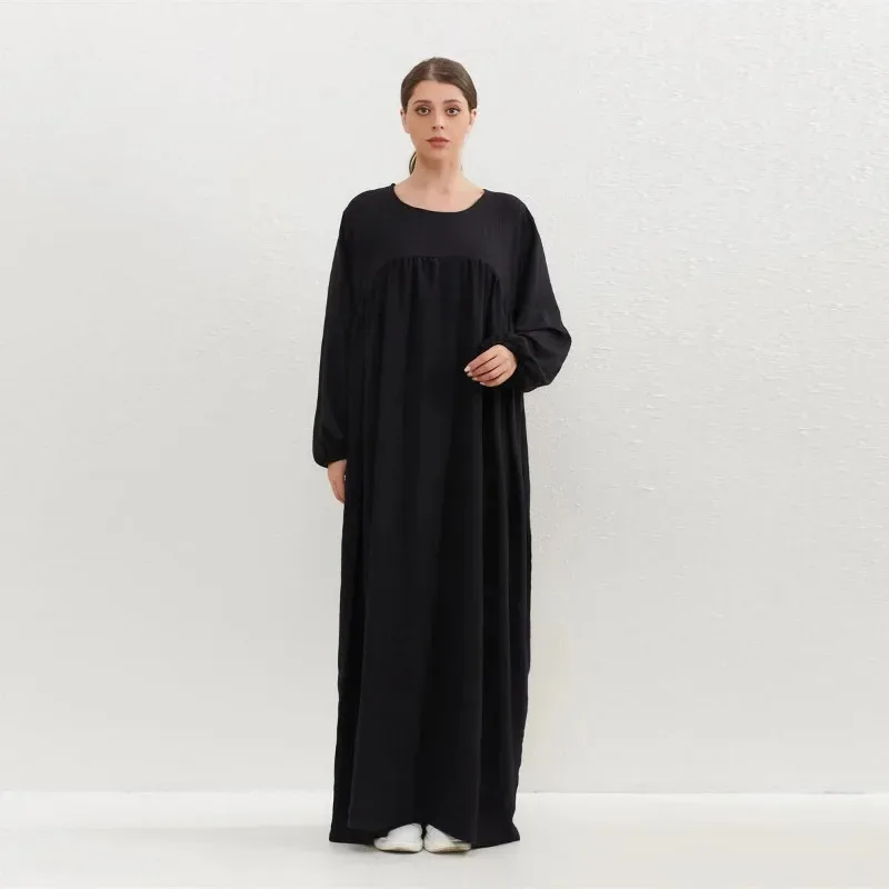 JINIA Women Pocket Maxi Dress: Loose Full Sleeve O-Neck Solid Robe Muslim Long Dress Spring Autumn
JINIA Women Pocket Maxi Dress: Loose Full Sleeve O-Neck Solid Robe Muslim Long Dress Spring Autumn