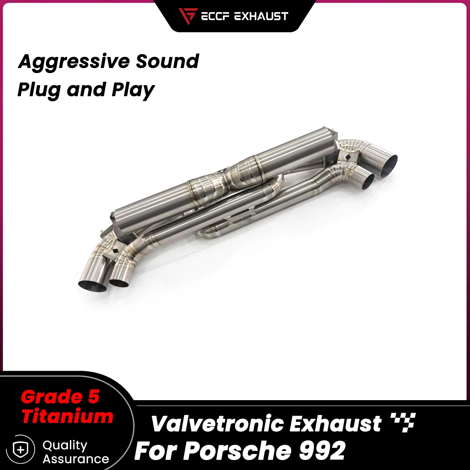 Brushed Titanium Exhaust System AK Style for Porsche 992, Lightweight & Deep Exhaust Sound Performance Upgrade
Brushed Titanium Exhaust System AK Style for Porsche 992, Lightweight & Deep Exhaust Sound Performance Upgrade