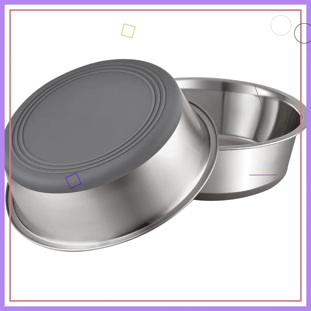 Нескользящие миски для собак из нержавеющей стали, 7,6 унций (2 шт.) - Прочные тарелки для кормления домашних животных
Нескользящие миски для собак из нержавеющей стали, 7,6 унций (2 шт.) - Прочные тарелки для кормления домашних животных