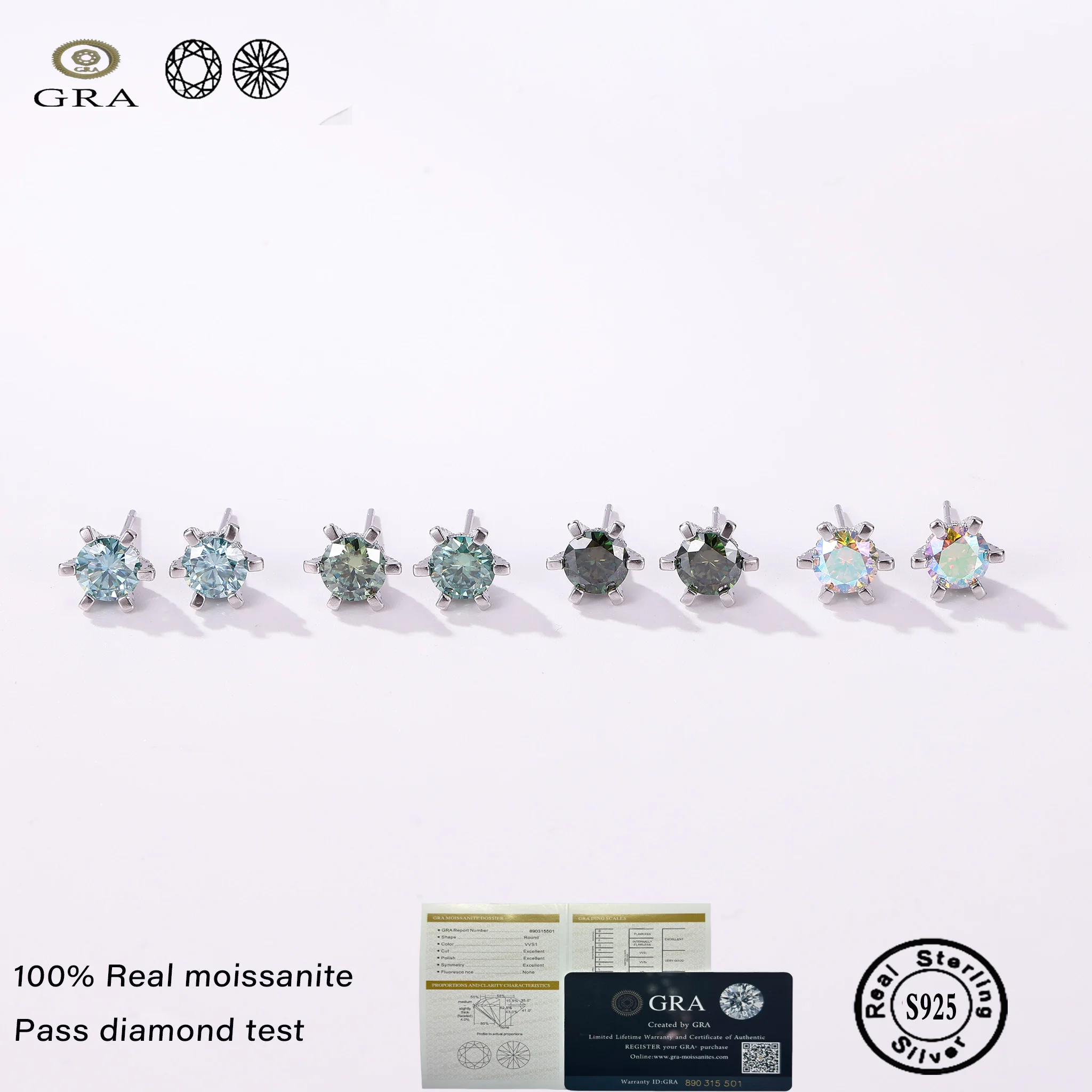 100% Dcolor vvs GRA Moissanite stub Earrings for Women Lab Grown Diamond Ear Studs 925 Sterling Silver Fine Jewelry Gift
100% Dcolor vvs GRA Moissanite stub Earrings for Women Lab Grown Diamond Ear Studs 925 Sterling Silver Fine Jewelry Gift