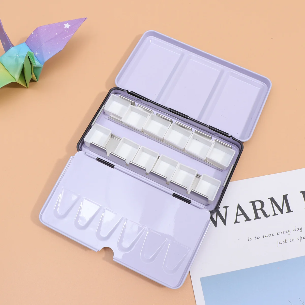 Sturdy Empty Watercolor Palette 12 Grids Premium Material Lightweight Convenient for Traveling and Home Use Empty Paint Box
Sturdy Empty Watercolor Palette 12 Grids Premium Material Lightweight Convenient for Traveling and Home Use Empty Paint Box