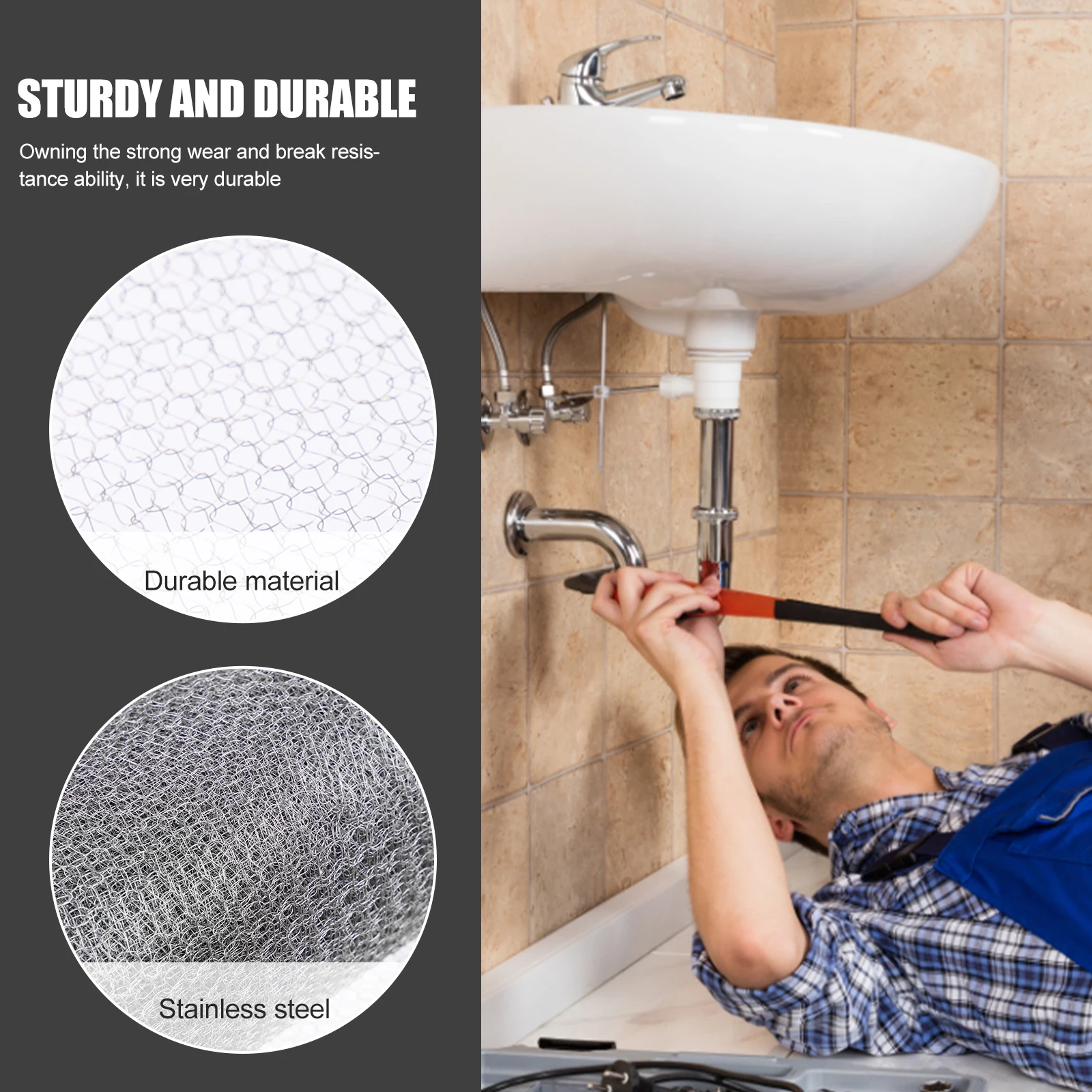 Stainless Steel Soft Mesh Wire Screen Rodent Proof Mouse Mesh Insect Pest Deterrent Brick Wall Vent Hole Crevices Tool
Stainless Steel Soft Mesh Wire Screen Rodent Proof Mouse Mesh Insect Pest Deterrent Brick Wall Vent Hole Crevices Tool