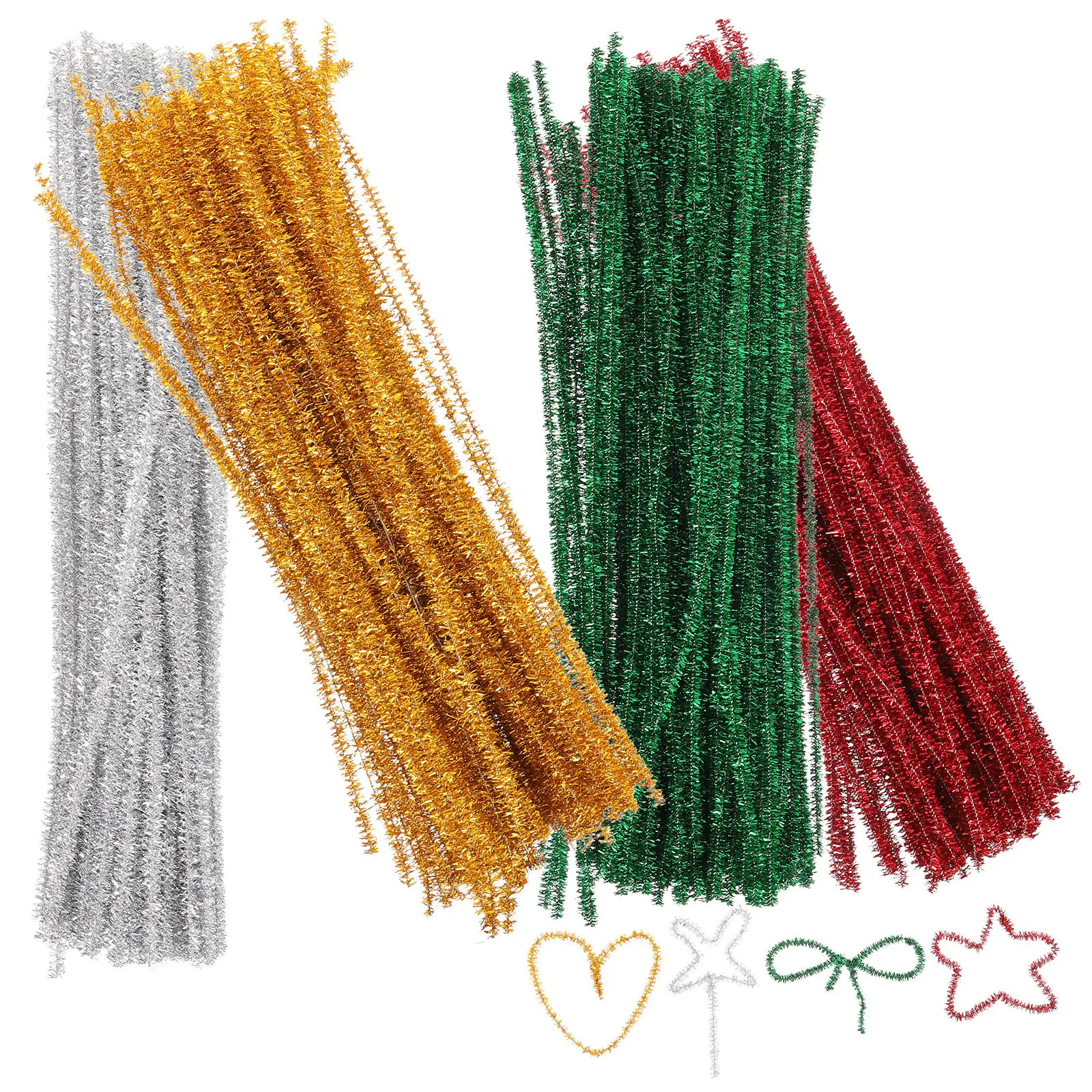 400Pcs Christmas Craft Supplies Chenille Stems Colored Glitter Twistable Pipe Cleaners for DIY Arts Crafts Decorations
400Pcs Christmas Craft Supplies Chenille Stems Colored Glitter Twistable Pipe Cleaners for DIY Arts Crafts Decorations