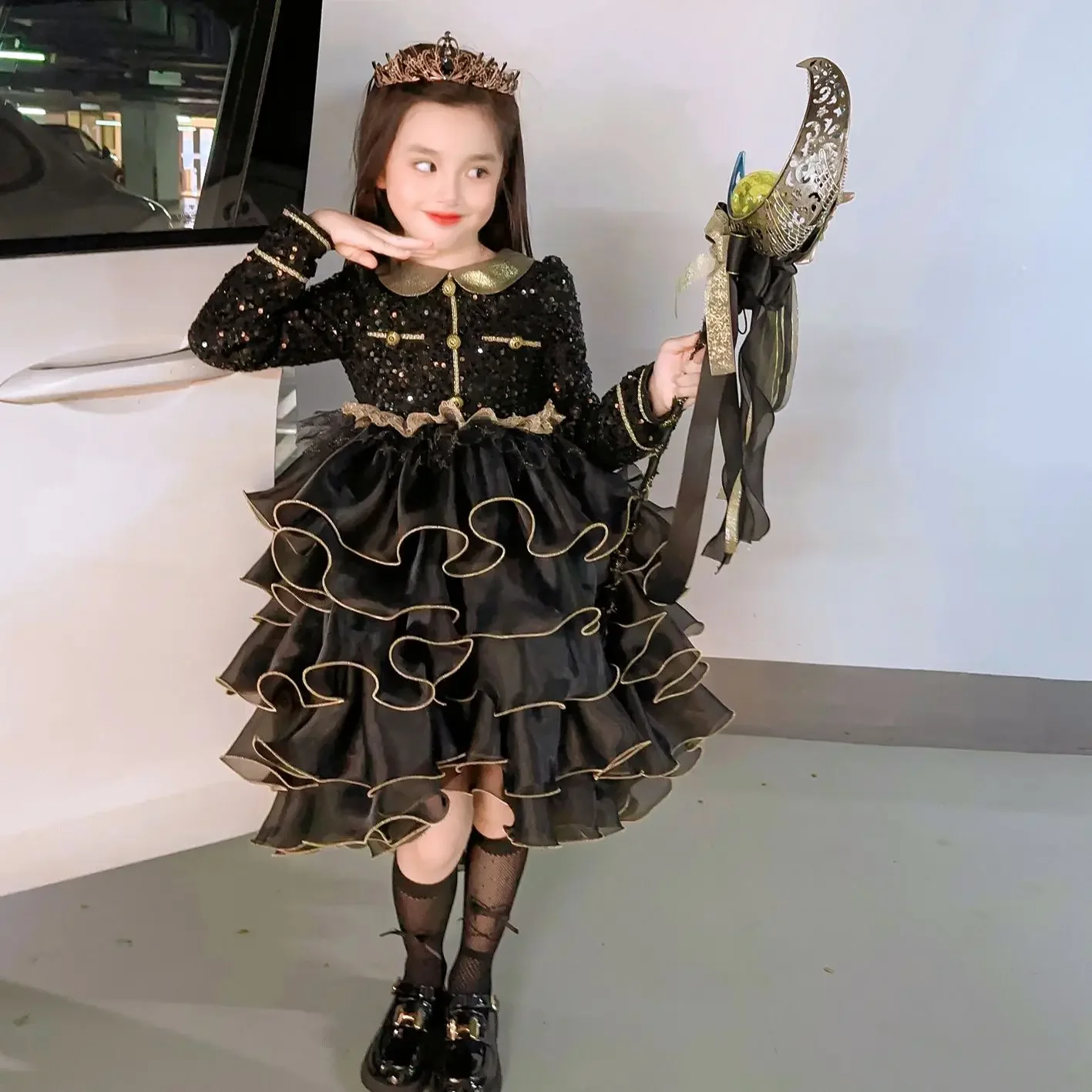 Birthday Party Cake Clothes Toddler Princess Baby Kids Party Ball Gown Skirt Fall/Winter Warm Girl Sweater Shiny Dress Kid Black
Birthday Party Cake Clothes Toddler Princess Baby Kids Party Ball Gown Skirt Fall/Winter Warm Girl Sweater Shiny Dress Kid Black