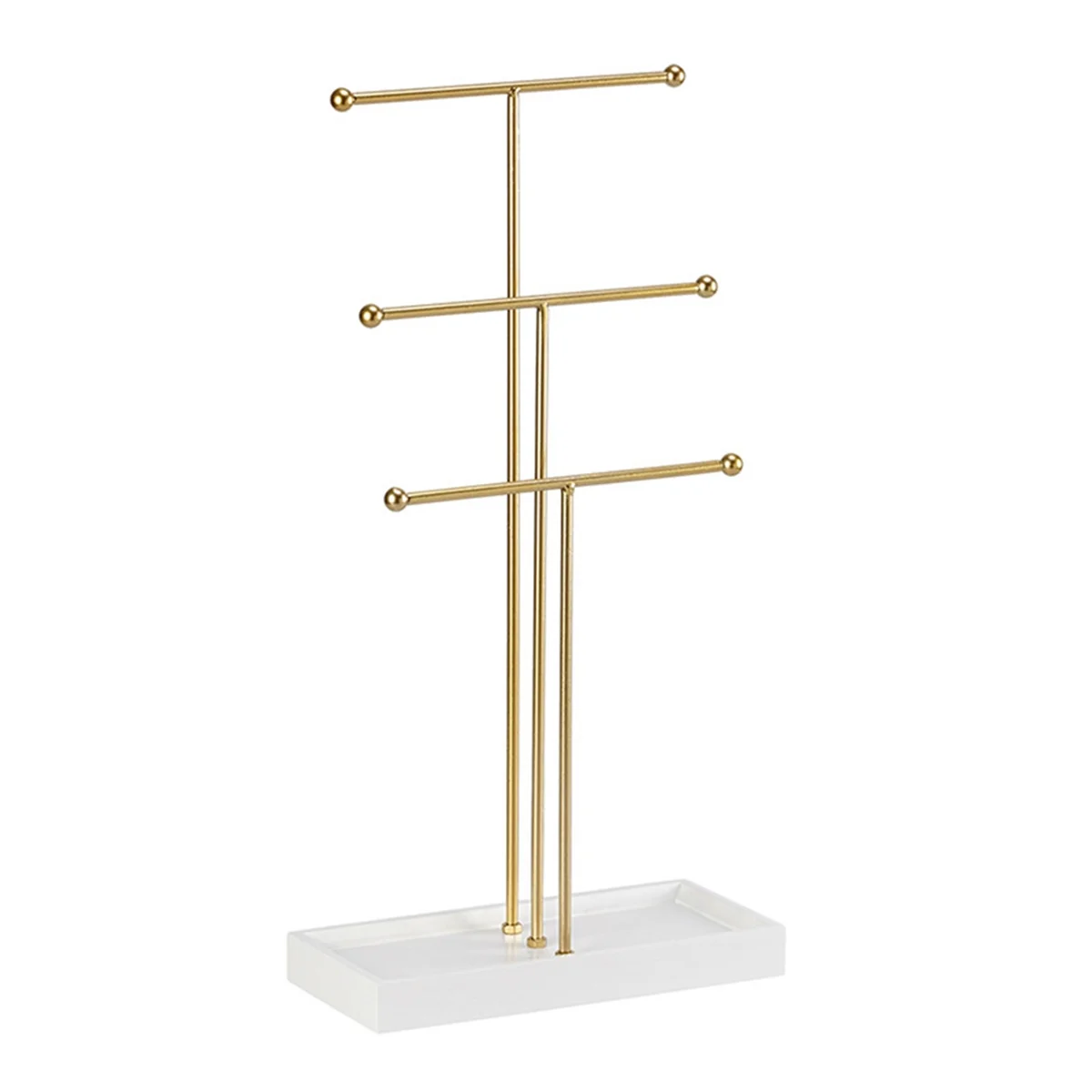 AGG-Gold 3-Layer T-Shaped Jewelry Rack Removable Solid Wood Base Ring Storage Box Earring Necklaces Rings Jewelry Box
AGG-Gold 3-Layer T-Shaped Jewelry Rack Removable Solid Wood Base Ring Storage Box Earring Necklaces Rings Jewelry Box