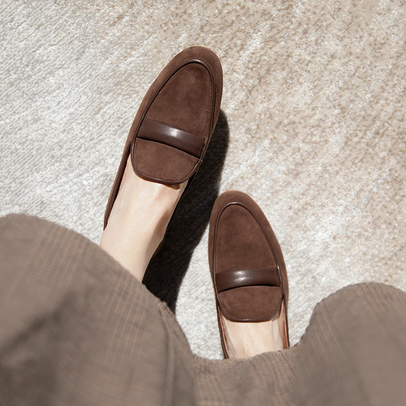 Kid Suede Flat Shoes For Female Retro Casual Loafer For Spring Women‘s Flats Slip On French Style Women Simple Shoes Round Toe
Kid Suede Flat Shoes For Female Retro Casual Loafer For Spring Women‘s Flats Slip On French Style Women Simple Shoes Round Toe