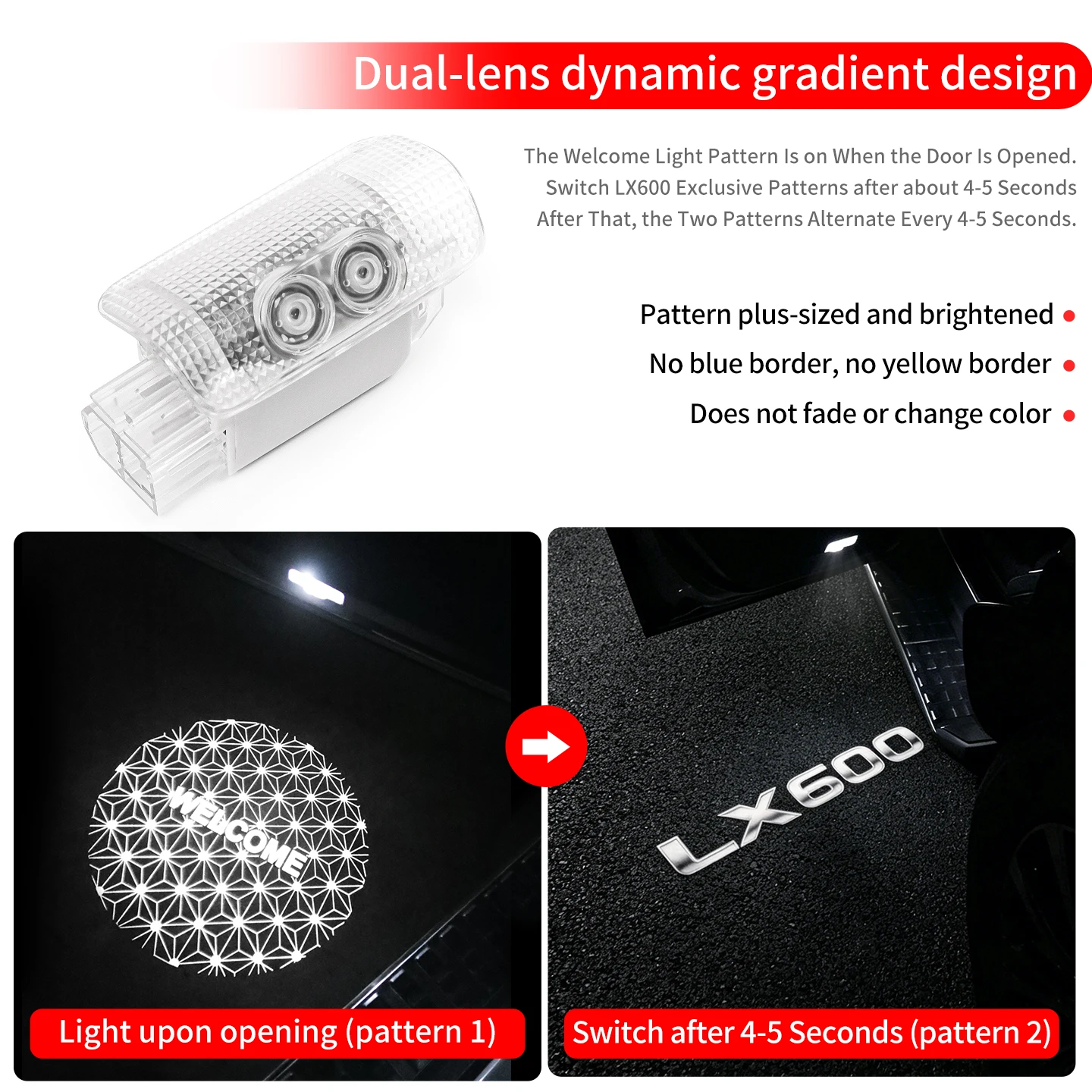 For 2022-2026 LX600 LED Door Welcome Logo Projector Light Plug & Play HD Laser Shadow Lamp Interior Modification Accessories
For 2022-2026 LX600 LED Door Welcome Logo Projector Light Plug & Play HD Laser Shadow Lamp Interior Modification Accessories