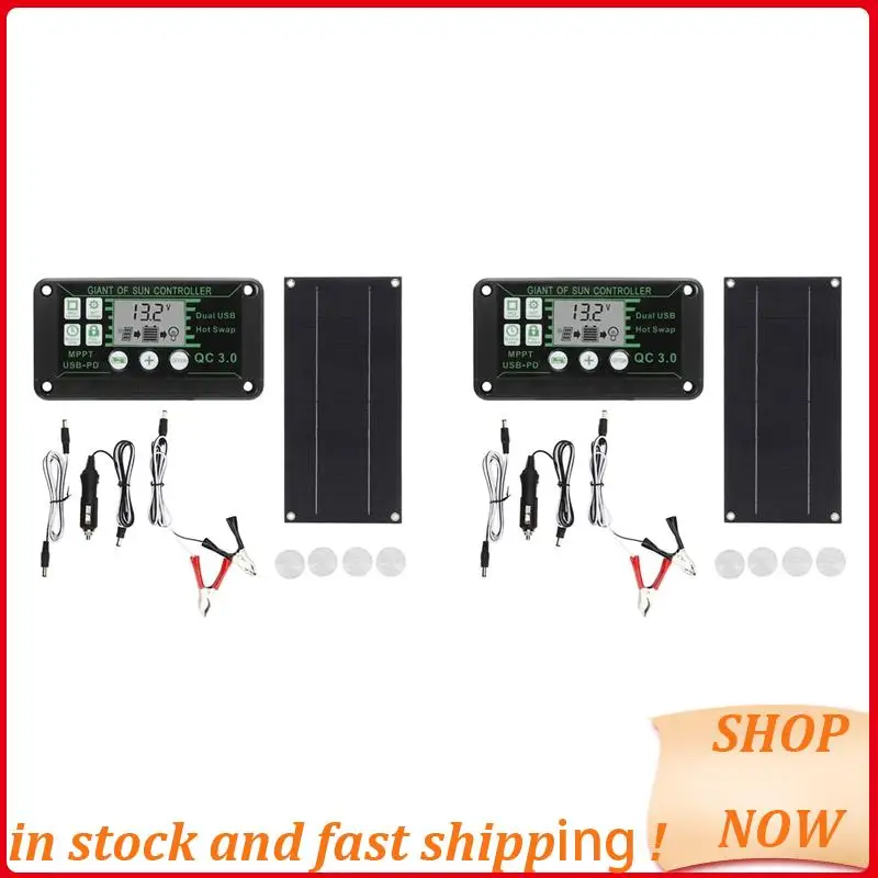 2X 600W Solar Panel Kit With 100A Charge Controller Solar Charging For Outdoor RV Camping Boat Trailer System HOT!
2X 600W Solar Panel Kit With 100A Charge Controller Solar Charging For Outdoor RV Camping Boat Trailer System HOT!