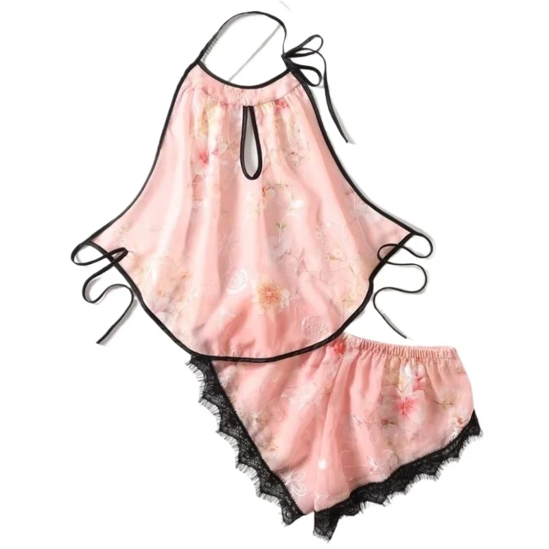 Large Size 145kg Summer Ice Silk Belly Pocket Pajamas Female Adult Sexy Underwear Retro Style Thin Backless Suspender Set Nighty
Large Size 145kg Summer Ice Silk Belly Pocket Pajamas Female Adult Sexy Underwear Retro Style Thin Backless Suspender Set Nighty