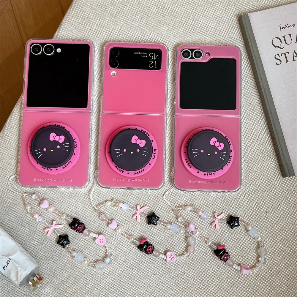 Korean INS cute Pink Magnetic Phone case for Samsung Galaxy Z Flip6 7FE Flip 7 6 5 4 3 Cover With Magsafe HelloKitty Stand Chain
Korean INS cute Pink Magnetic Phone case for Samsung Galaxy Z Flip6 7FE Flip 7 6 5 4 3 Cover With Magsafe HelloKitty Stand Chain