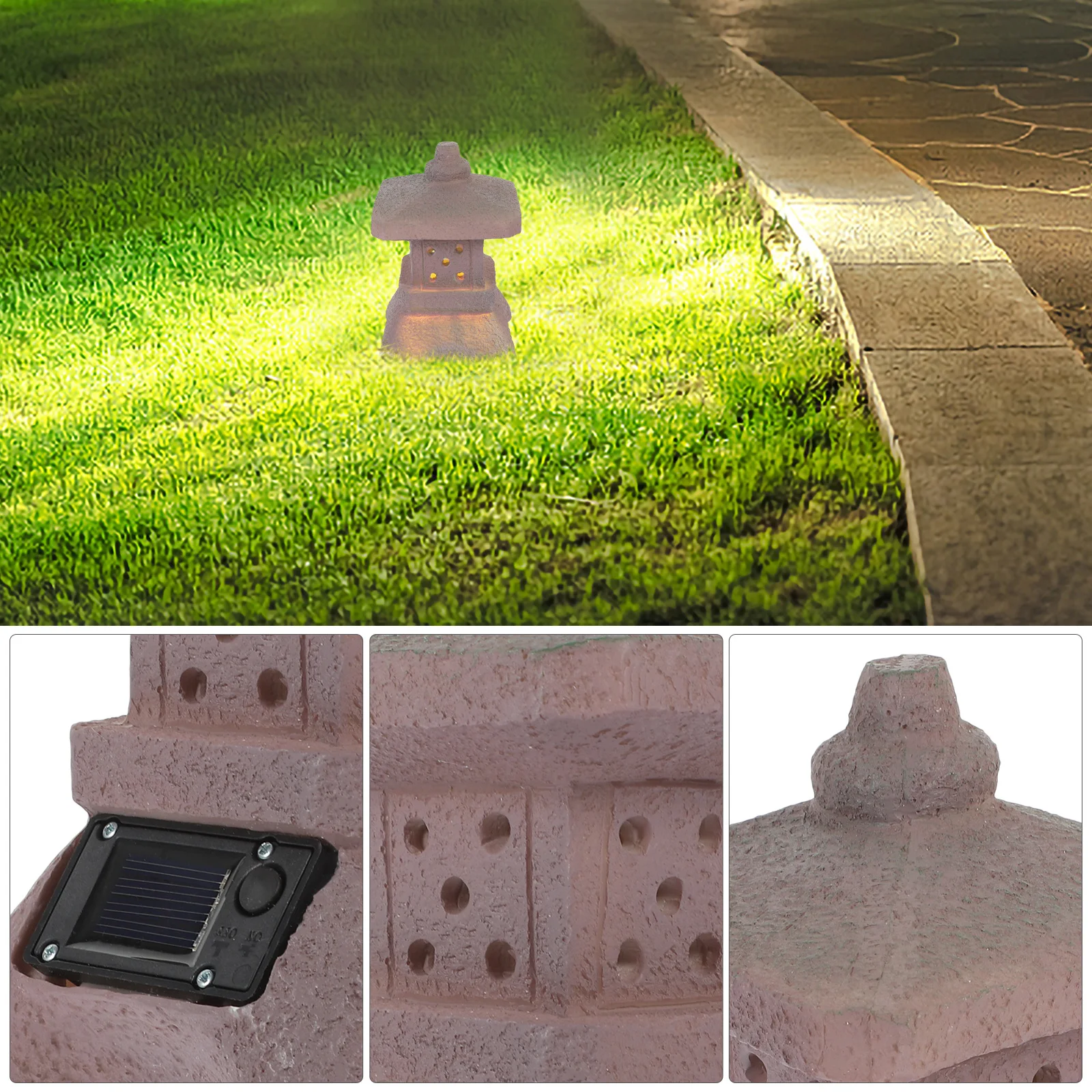 Light Pagoda Lantern Solar Powered Zen Garden Yard Decor Outdoor Solar Court Lantern Resin Material Durable Use
Light Pagoda Lantern Solar Powered Zen Garden Yard Decor Outdoor Solar Court Lantern Resin Material Durable Use