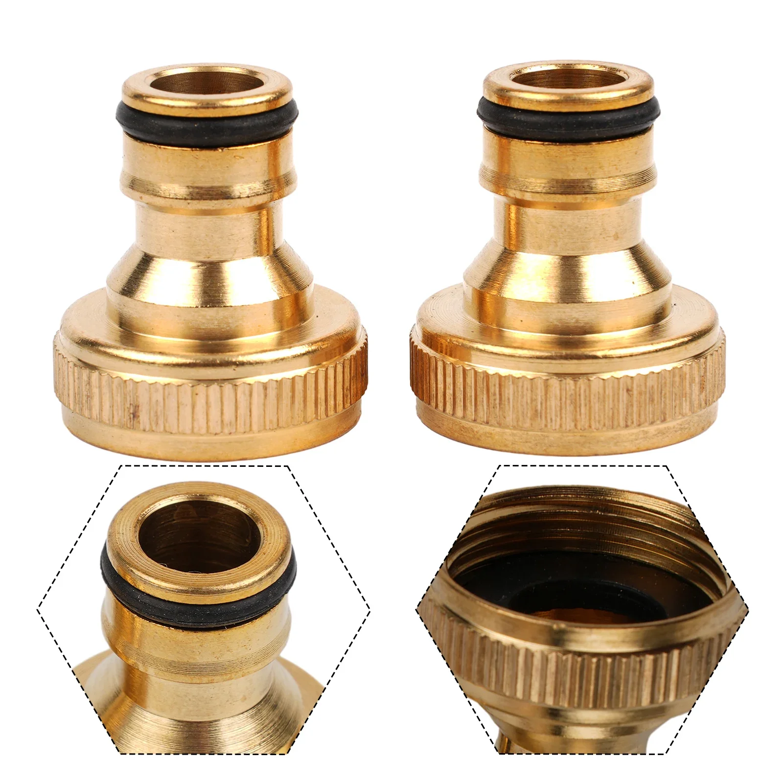 Tap Thread Connector Hose Quick Adaptor Water Pipe 1.57*1.18in 2PCS 3/4" To 1/2" 4*3cm Brass Fitting Practical
Tap Thread Connector Hose Quick Adaptor Water Pipe 1.57*1.18in 2PCS 3/4" To 1/2" 4*3cm Brass Fitting Practical