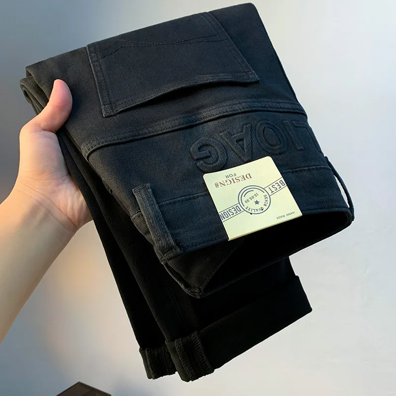 High-end black jeans men's simple casual tappered fashionable fashionable printed stretch slim-fitting men's clothing trousers
High-end black jeans men's simple casual tappered fashionable fashionable printed stretch slim-fitting men's clothing trousers
