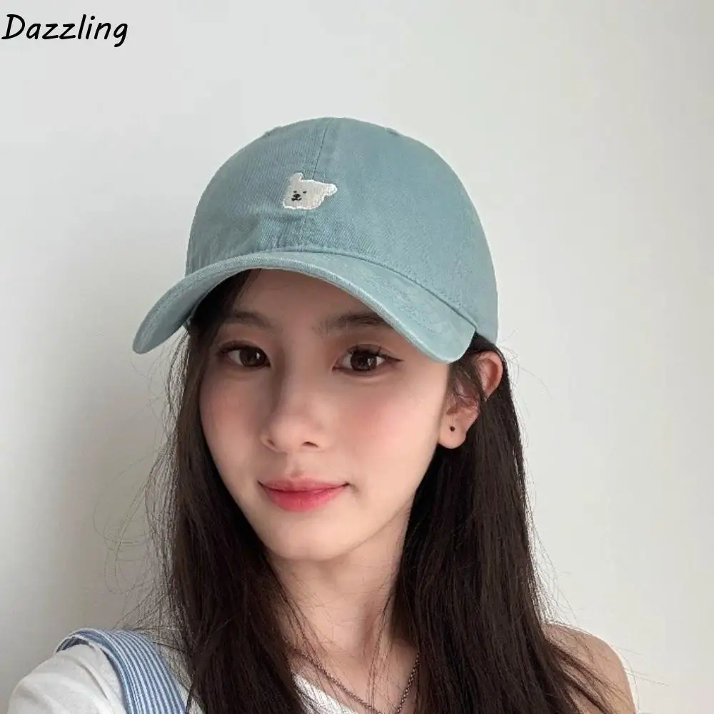 Adjustable Korean Puppy Embroidery Cap Cotton Solid Color Men Women Baseball Cap Sweet Versatile Snapback Hat Outdoor
Adjustable Korean Puppy Embroidery Cap Cotton Solid Color Men Women Baseball Cap Sweet Versatile Snapback Hat Outdoor