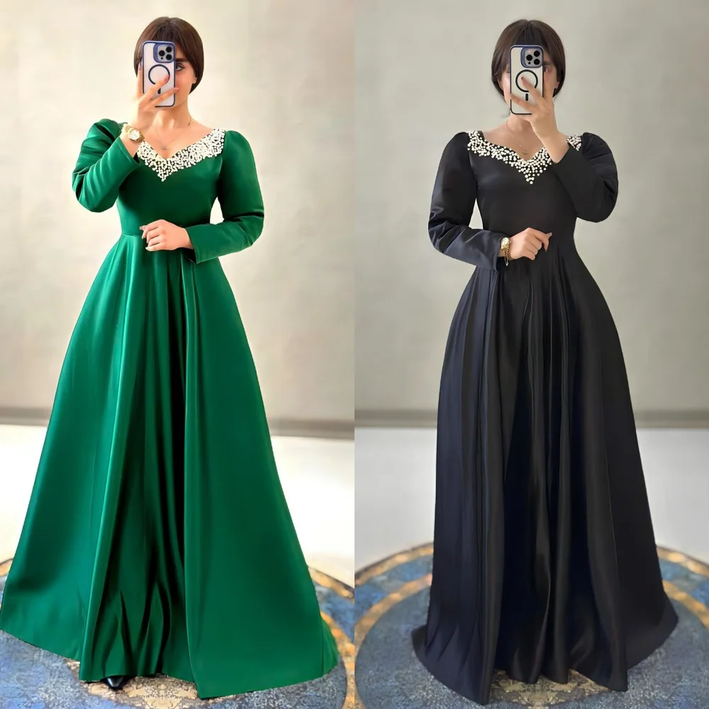 Customized Classic Retro Elegant Charmeuse Pearl Draped A-line Poretrait Long Dresses Bespoke Occasion Dresses Sizes Available
Customized Classic Retro Elegant Charmeuse Pearl Draped A-line Poretrait Long Dresses Bespoke Occasion Dresses Sizes Available