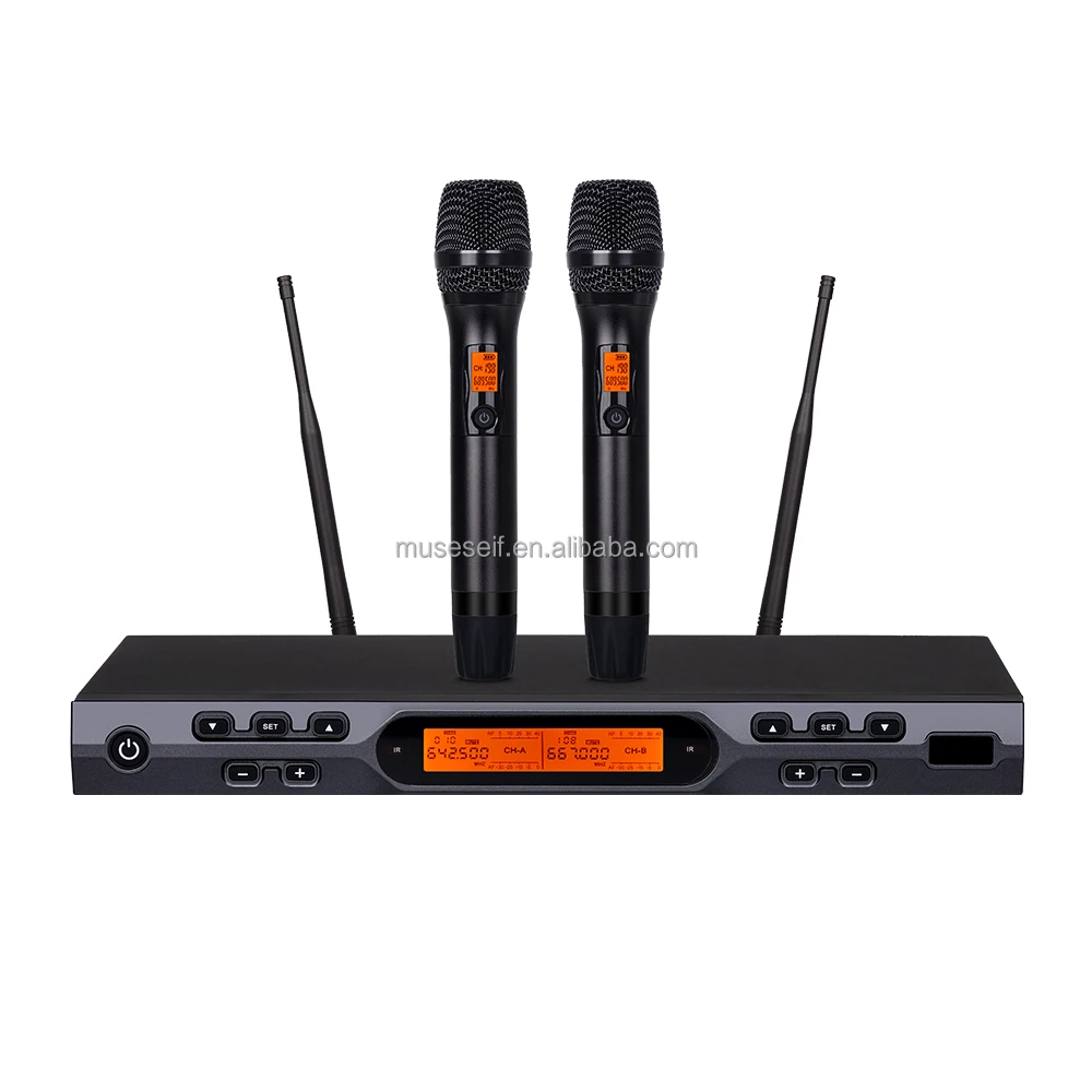 EIF//T500 High Quality Karaoke Handheld Microphone Metal Microphone UHF Wireless Microphone Suitable for Singing Church
EIF//T500 High Quality Karaoke Handheld Microphone Metal Microphone UHF Wireless Microphone Suitable for Singing Church