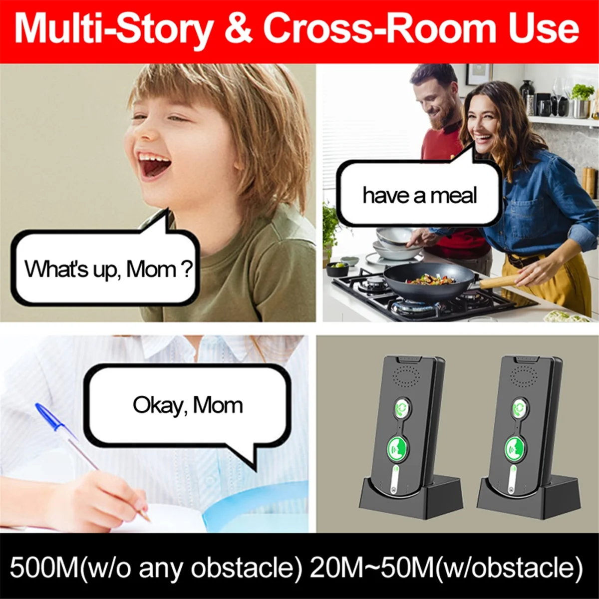 A002 Wireless Voice Caller Communication,500M Wireless Long Distance Audio Door Phone Voice Sender&Reciever Intercom Doorbell
A002 Wireless Voice Caller Communication,500M Wireless Long Distance Audio Door Phone Voice Sender&Reciever Intercom Doorbell