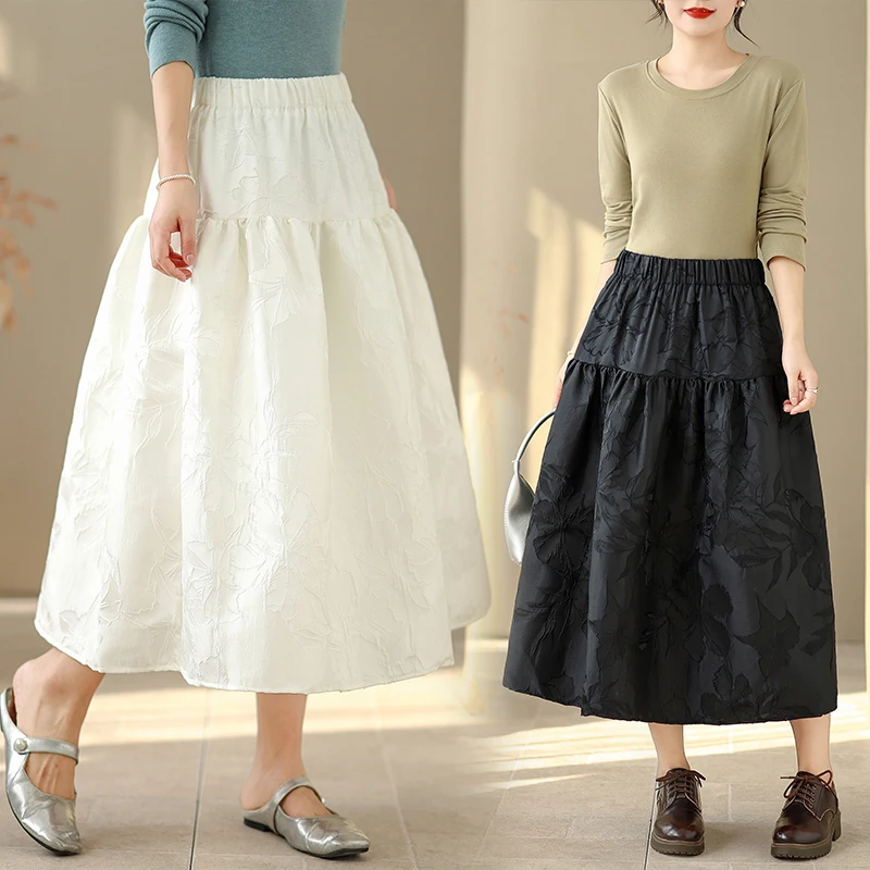 Юбка Ele Emed f, женская осенне-зимняя свободная эластичная талия для похудения, модная универсальная пышная юбка трапециевидной формы миди
Юбка Ele Emed f, женская осенне-зимняя свободная эластичная талия для похудения, модная универсальная пышная юбка трапециевидной формы миди