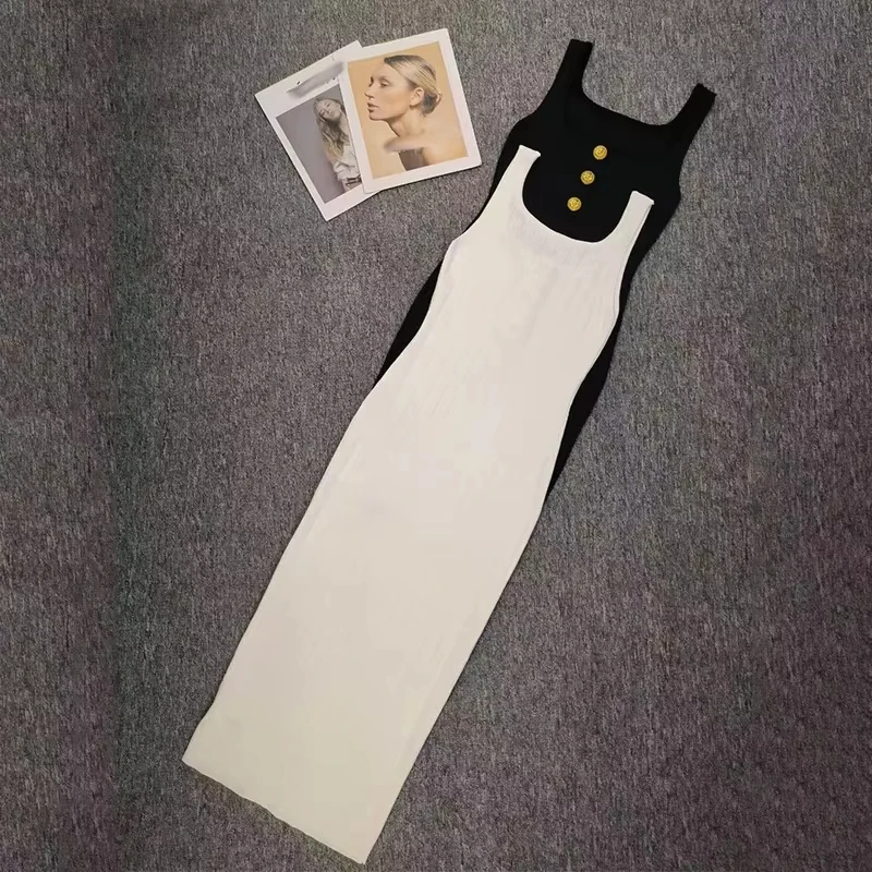2024 Summer New style Factory Direct Sales High Quality Sleeveless U Neck Knitted God Button Dress
2024 Summer New style Factory Direct Sales High Quality Sleeveless U Neck Knitted God Button Dress