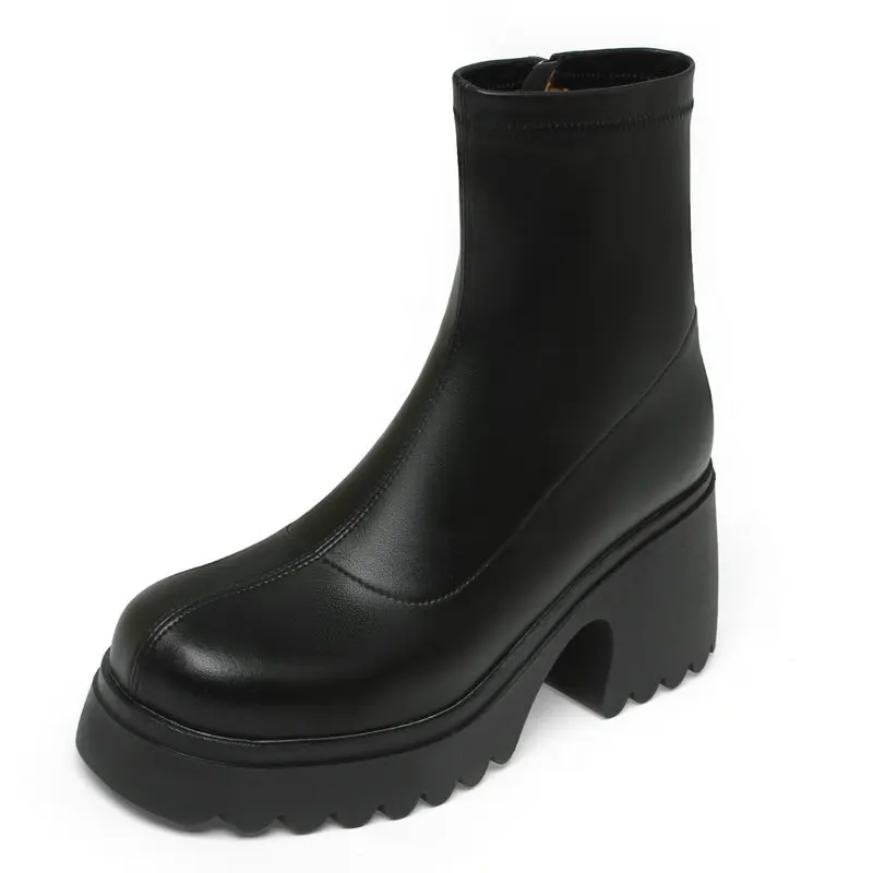 Autumn Winter Women Platform Ankle Boots Office Ladies Casual Thick High Heels Rouned Toe Genuine Leather Classic Shoes Woman
Autumn Winter Women Platform Ankle Boots Office Ladies Casual Thick High Heels Rouned Toe Genuine Leather Classic Shoes Woman