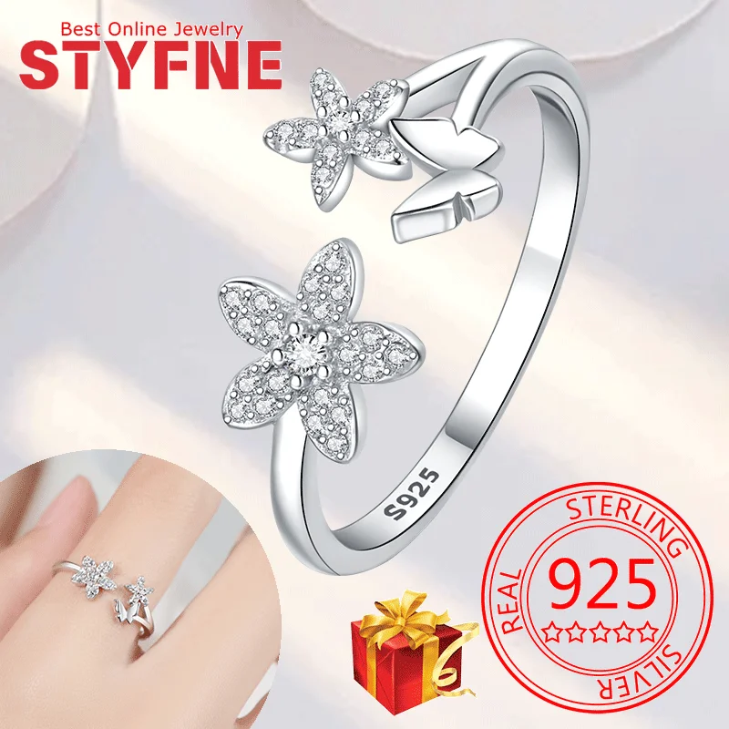 Real 925 Sterling Silver Butterfly CZ Finger Rings Adjustable Ring For Women Wedding Jewelry Gifts with GIFT BOX
Real 925 Sterling Silver Butterfly CZ Finger Rings Adjustable Ring For Women Wedding Jewelry Gifts with GIFT BOX